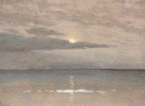LOCKWOOD DE FOREST (1850-1932), Summer Moonlight Over Ocean, Jul. 3, 1909