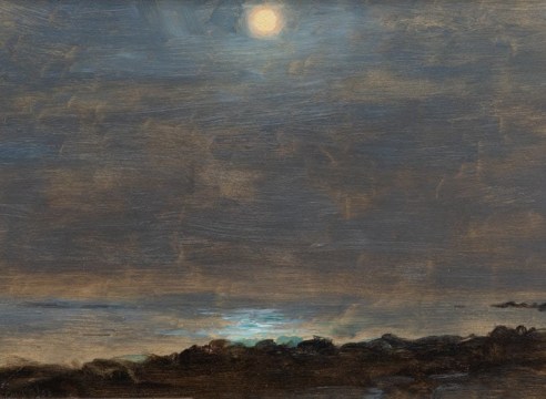 LOCKWOOD DE FOREST (1850-1932), Full Moon Over York Harbor, Maine, Aug 5, 1906