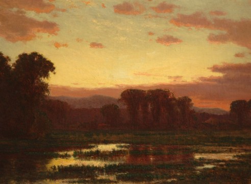JAMES RENWICK BREVOORT (1832-1918), Sunset, c 1880s