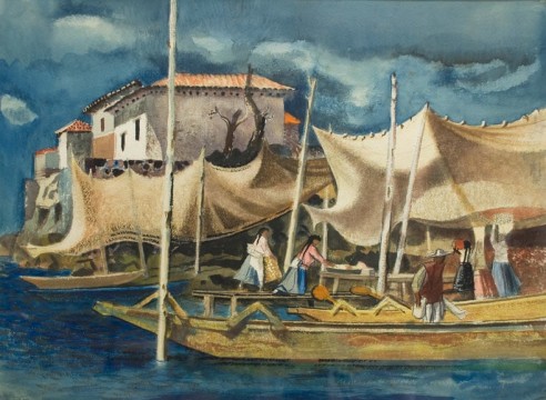 MILLARD SHEETS (1907-1989), Nets of Janitzio, c. 1960s