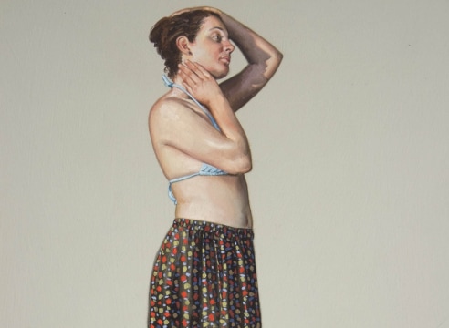 JOHN NAVA (b. 1947), R in Spotted Skirt (Study for The Big Platter), 2016