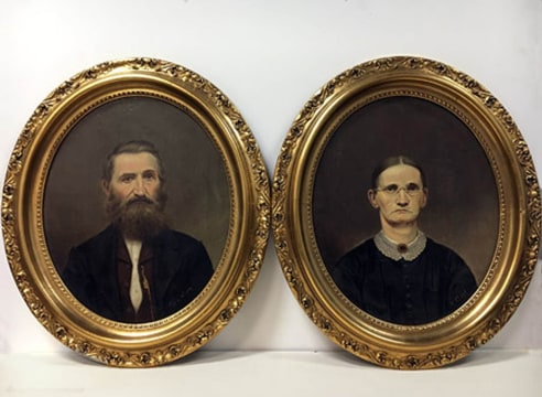 Marion Blair, Hoosier Couple (two portraits), c. 1880