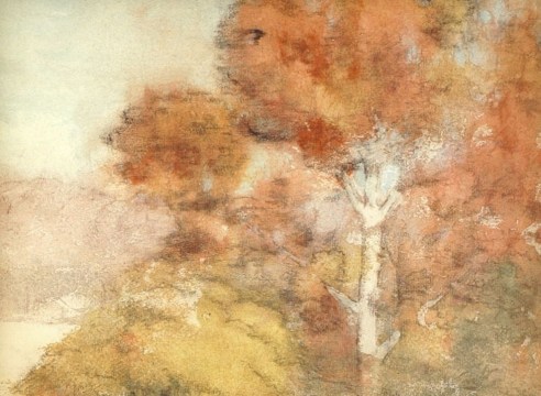 NELL BROOKER MAYHEW (1876-1940), Lone Fall Tree, 
