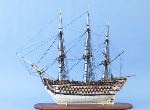 Bone POW Bone Ship Model of &quot;THE ROYAL GEORGE&quot;, English/French circa 1790