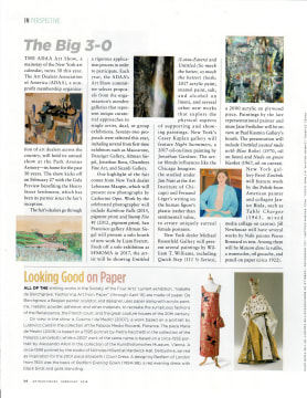 Review on Art & Antiques: The Big 3-0 in Art & Antiques, February 2018