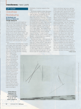 ArtNews Review: Dorothea Rockburne / Jill Newhouse Gallery and Museum of Modern Art, December 2013