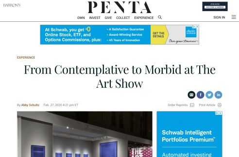 Barron's:  From Contemplative to Morbid at The Art Show