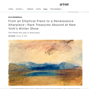 Artnet News: From an Elliptical Piano to a Renaissance Altarpiece—Rare Treasures Abound at New York’s Winter Show