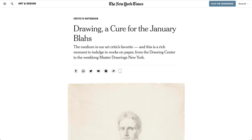 New York Times: Drawing, a Cure for the January Blahs
