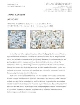 Press Release: James Kennedy - Notations