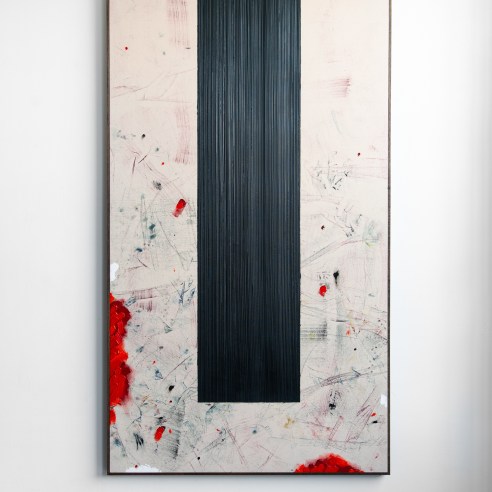 abstract black painting