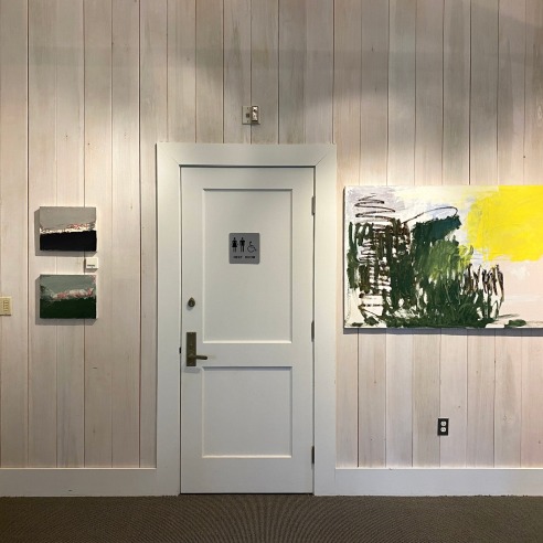 A Painter Among Poets at The Cornwall Library, Cornwall CT, &quot;Creation&quot;, &quot;Yellow and Green&quot;