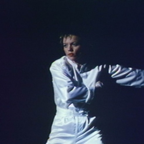 Digital video projection on continuous loop by Laurie Anderson