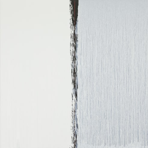 Oil painting by Pat Steir