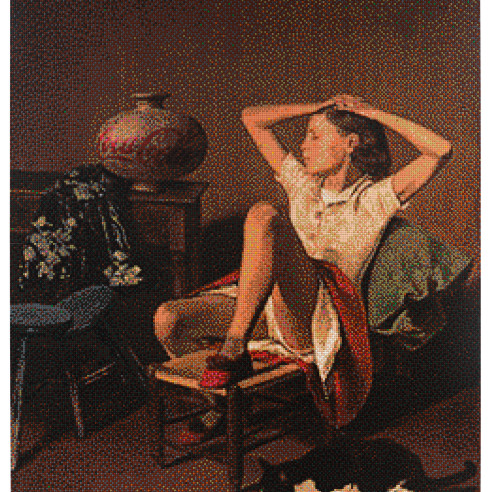 Painting by Balthus of a girl