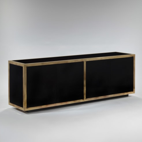 black pergay cabinet in an empty room