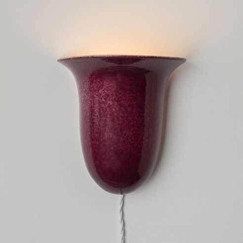 sconce on a gray wall