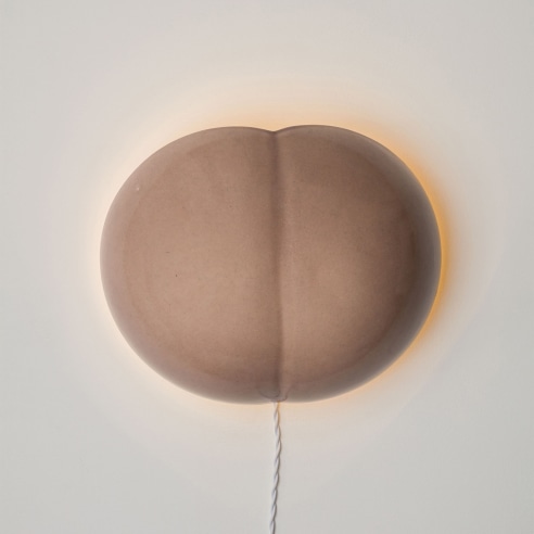 sconce on a gray wall