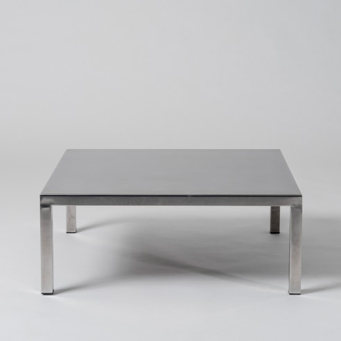 Stainless steel low table by Maria Pergay