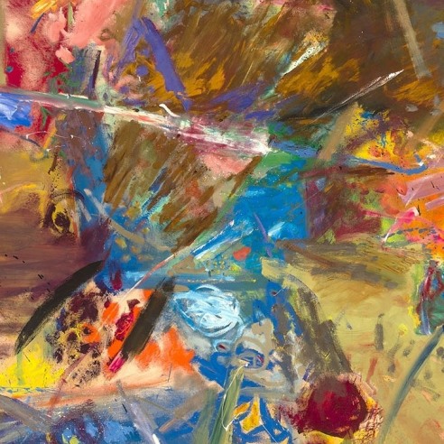 a colorful abstract expressionist painting by Robert Natkin
