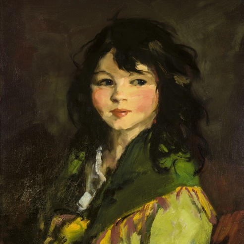 Image of Robert Henri's "Francine", oil on canvas, 20 x 24 inches, painted in 1921.