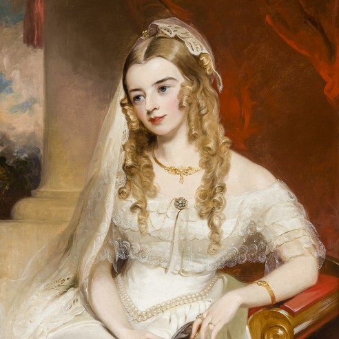THOMAS SULLY (1783–1872), Portrait of Mrs. Joseph Merrefield (née Rebecca Janney of Baltimore), 1849. Oil on canvas, 36 x 28 in. 