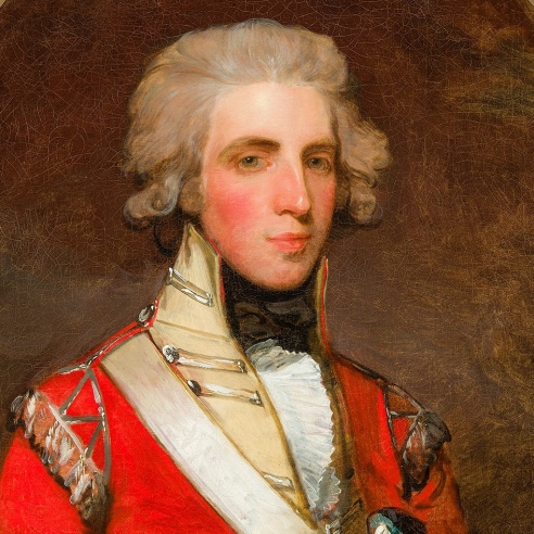 GILBERT STUART (1755–1828), "Portrait of Captain George Cockburn," 1790. Oil on canvas, 30 1/4 x 25 1/4 in. (detail).