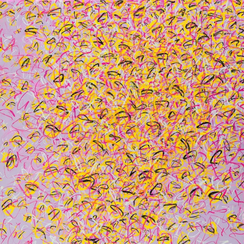 Louisa Chase (1951–2013), "Swarm," 2003. Oil and oil stick on canvas, 80 x 70 in. (detail).