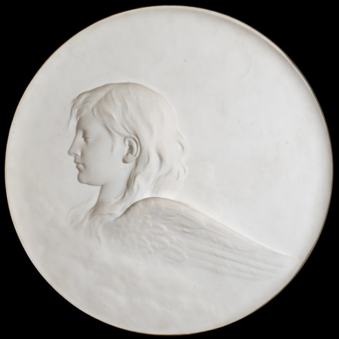 ERASTUS DOW PALMER (1817–1904), "Evening," 1864. Marble 20 1 /2 in. 