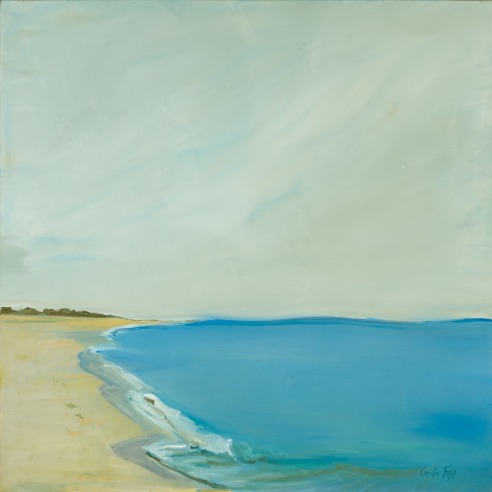 Cornelia Foss (b. 1931), "Placid Sea," 2010. Oil on canvas, 52 x 52 in.
