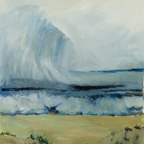 Cornelia Foss (b. 1931), "Storm," 2024. Oil on canvas, 60 x 48 in. (detail).