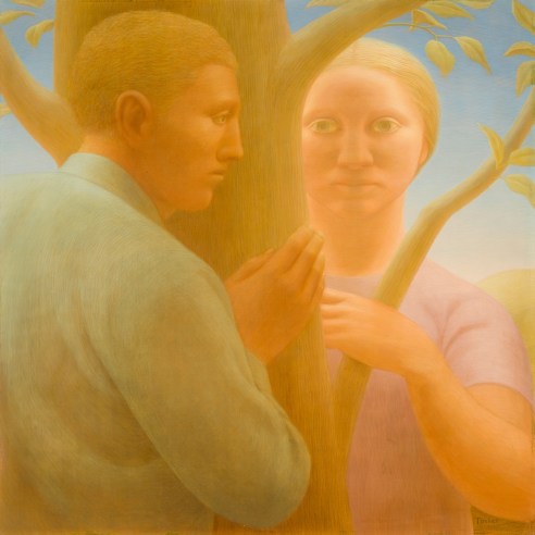 GEORGE TOOKER (1920–2011), "Tree," 1965. Egg tempera on gessoed panel, 20 x 20 in. 