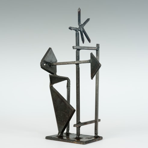 DAVID SMITH (1906–1965), "Abstraction with Arrow (Vertical Construction) Steel," 1938. Steel, 12 1/4 x 6 1/2 x 4 in.