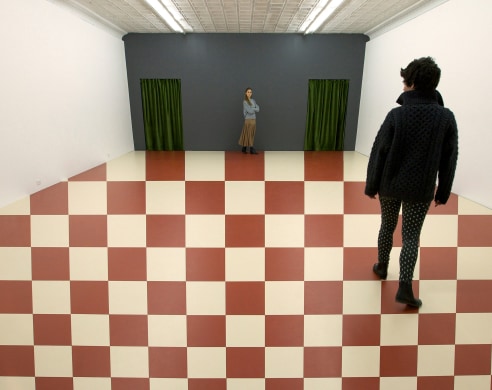 Meredith James, optical illusion floor piece