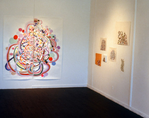 Installation view of abstract painting