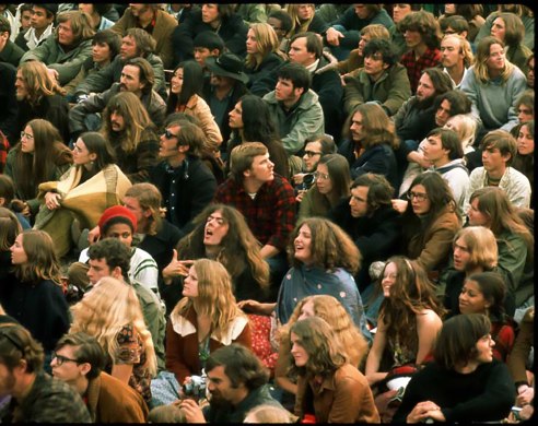 Photo of music crowd in the 1960s