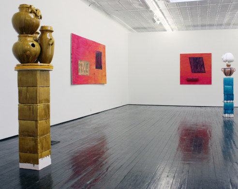 Installation view for group show featuring Benjamin, Braman, and Cheribini