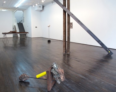 Jeff Williams, large pilings centered in gallery