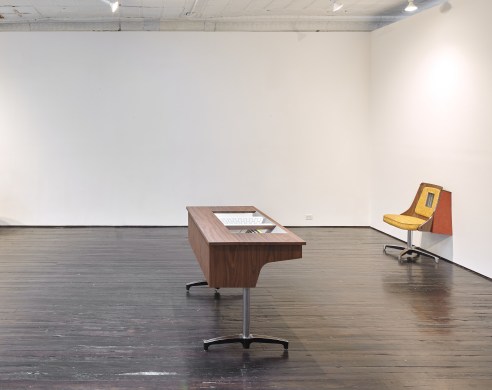 Gallery view of desk and chair sculptures 