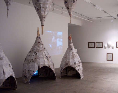 Sculptural dwellings, installation view