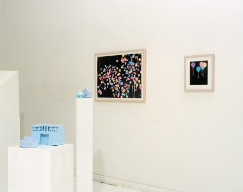 Small ceramic homes, installation view