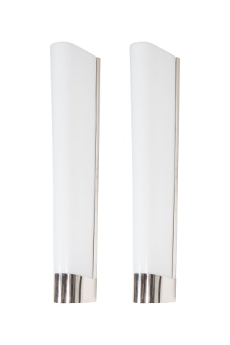Pair of White Acrylic Wall Sconces