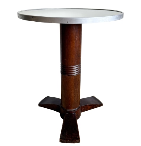 GUERIDON WITH MIRRORED TOP