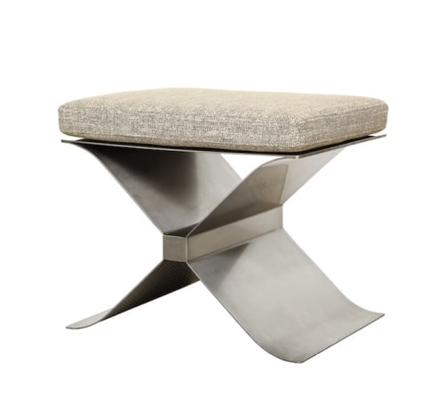 Stainless Steel &quot;X&quot; Stool by Francois Monnet for Kappa