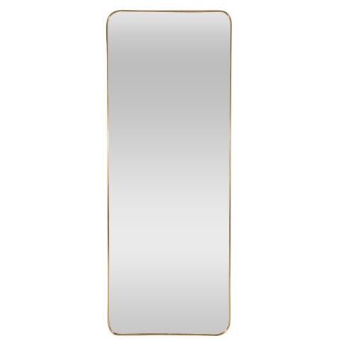 Modernist Brass Framed Mirror