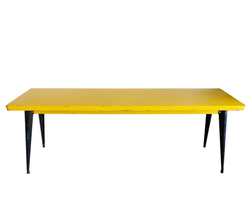 TOLIX LONG YELLOW TABLE