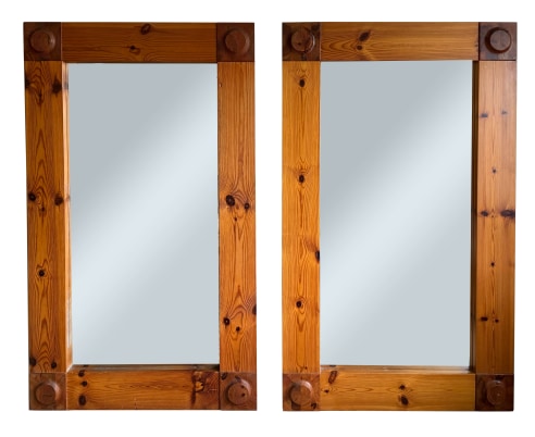 TWO FRENCH OAK MIRRORS