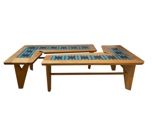 GUILLERME ET CHAMBRON L SHAPED COFFEE TABLES
