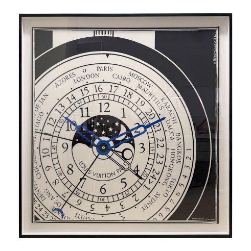 LOUIS VUITTON FRAMED 'TEMPS DU VOYAGE' SCARF