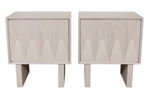 Pair of Sculpted Front Nightstands by Appel Modern